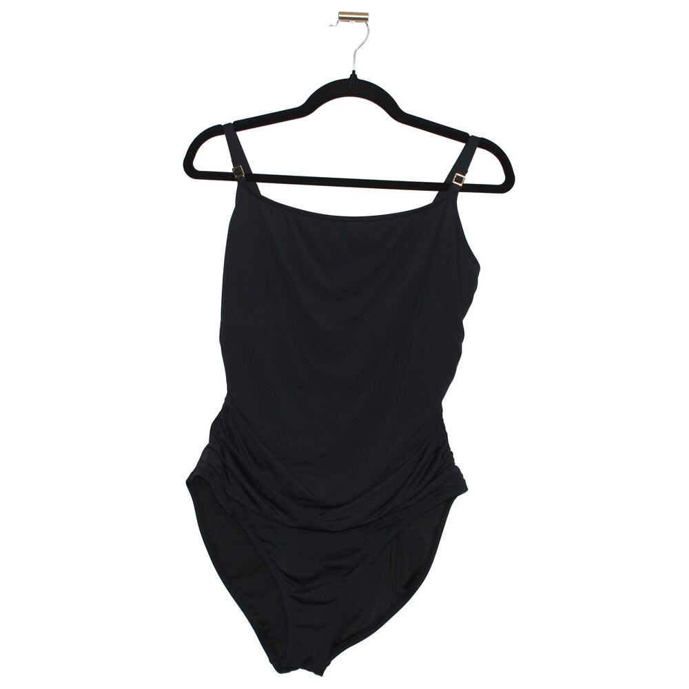 La Blanca Slimming One Piece Black Swimsuit Size 16